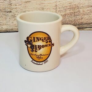 Ginger & Brown's Restaurant Cream Ceramic Coffee Mug